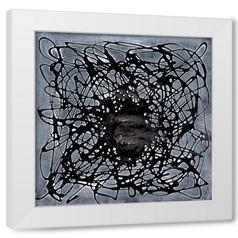 Neuron in Pearl Black White Modern Wood Framed Art Print by Willett, Michael