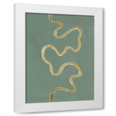 Oxbow V White Modern Wood Framed Art Print by Willett, Michael