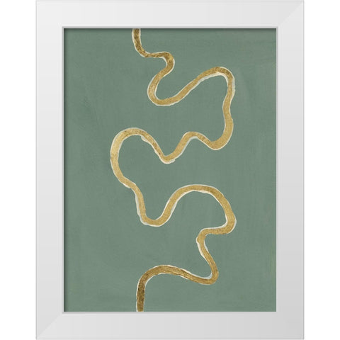 Oxbow V White Modern Wood Framed Art Print by Willett, Michael