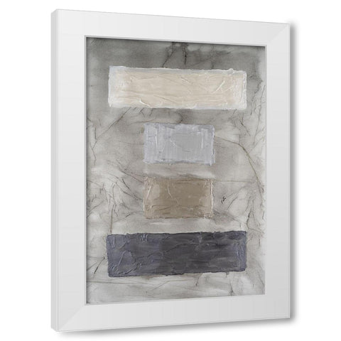 Metallic Monoliths I White Modern Wood Framed Art Print by Willett, Michael