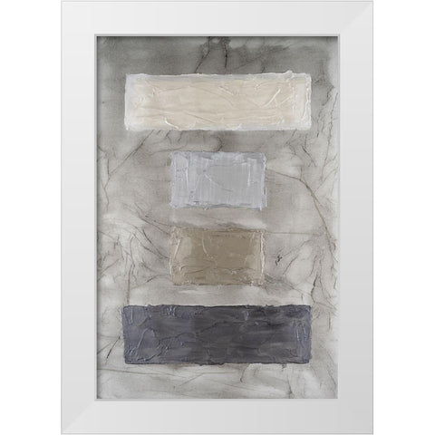 Metallic Monoliths I White Modern Wood Framed Art Print by Willett, Michael