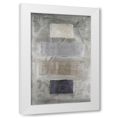 Metallic Monoliths II White Modern Wood Framed Art Print by Willett, Michael
