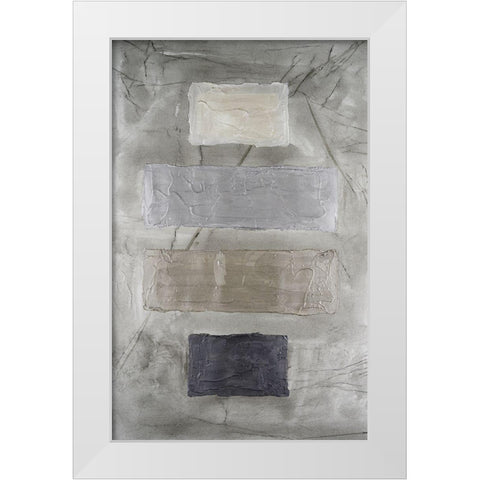 Metallic Monoliths II White Modern Wood Framed Art Print by Willett, Michael