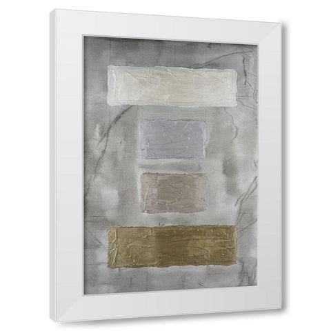 Metallic Monoliths III White Modern Wood Framed Art Print by Willett, Michael