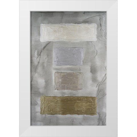 Metallic Monoliths III White Modern Wood Framed Art Print by Willett, Michael