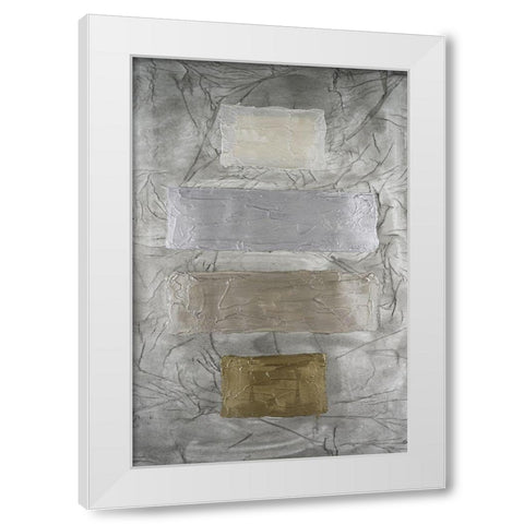 Metallic Monoliths IV White Modern Wood Framed Art Print by Willett, Michael