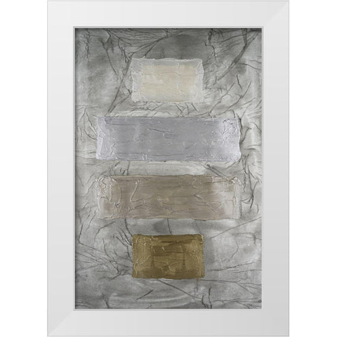 Metallic Monoliths IV White Modern Wood Framed Art Print by Willett, Michael