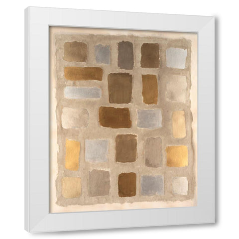 Sand Shaped I White Modern Wood Framed Art Print by Willett, Michael