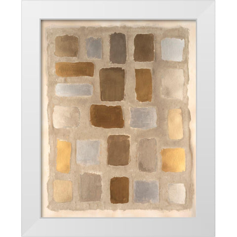 Sand Shaped I White Modern Wood Framed Art Print by Willett, Michael