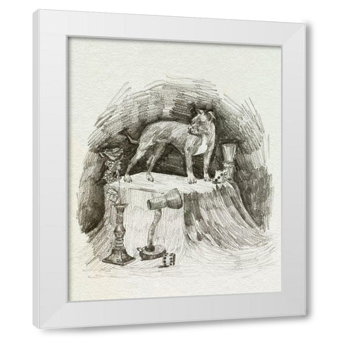 A Gentleman V White Modern Wood Framed Art Print by Wang, Melissa