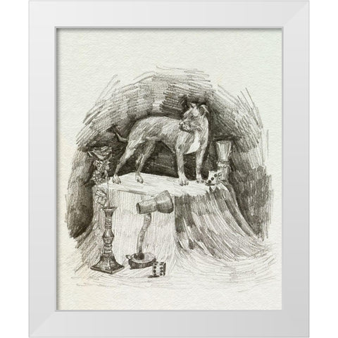 A Gentleman V White Modern Wood Framed Art Print by Wang, Melissa