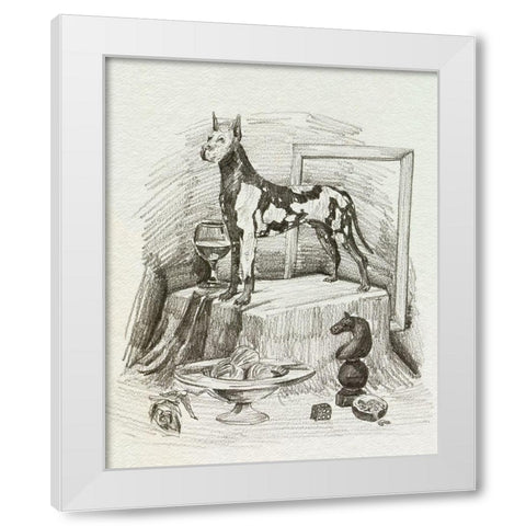 A Gentleman VI White Modern Wood Framed Art Print by Wang, Melissa