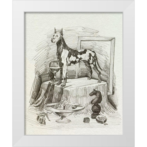 A Gentleman VI White Modern Wood Framed Art Print by Wang, Melissa