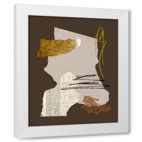 Paper Collage II White Modern Wood Framed Art Print by Wang, Melissa