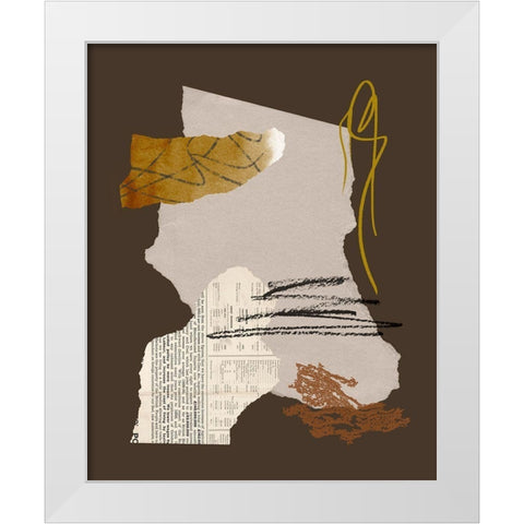 Paper Collage II White Modern Wood Framed Art Print by Wang, Melissa