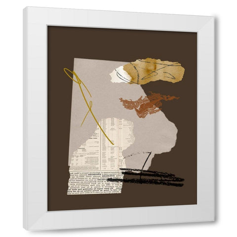 Paper Collage IV White Modern Wood Framed Art Print by Wang, Melissa