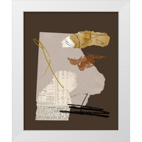 Paper Collage IV White Modern Wood Framed Art Print by Wang, Melissa