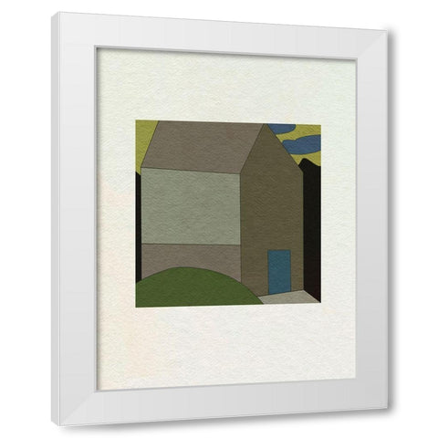 Mountain Houses III White Modern Wood Framed Art Print by Wang, Melissa