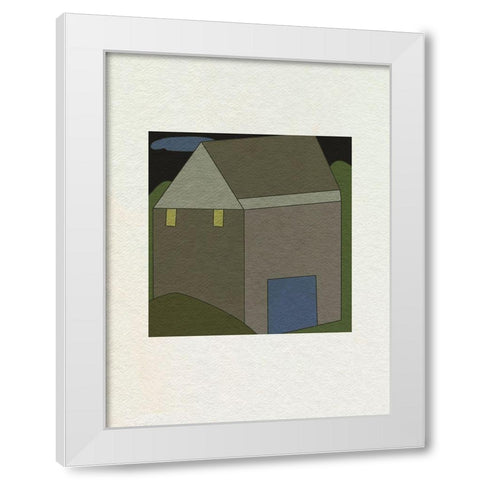 Mountain Houses IV White Modern Wood Framed Art Print by Wang, Melissa