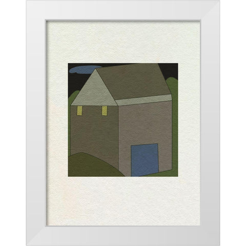 Mountain Houses IV White Modern Wood Framed Art Print by Wang, Melissa