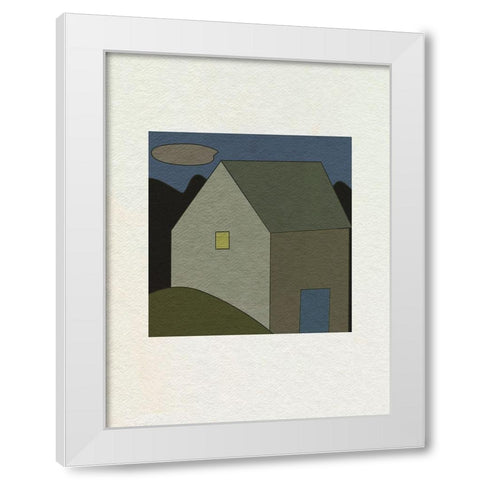 Mountain Houses VI White Modern Wood Framed Art Print by Wang, Melissa