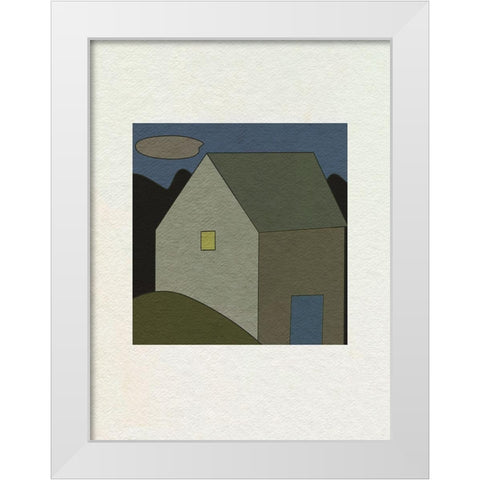 Mountain Houses VI White Modern Wood Framed Art Print by Wang, Melissa