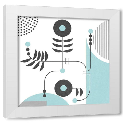 Disco I White Modern Wood Framed Art Print by Wang, Melissa