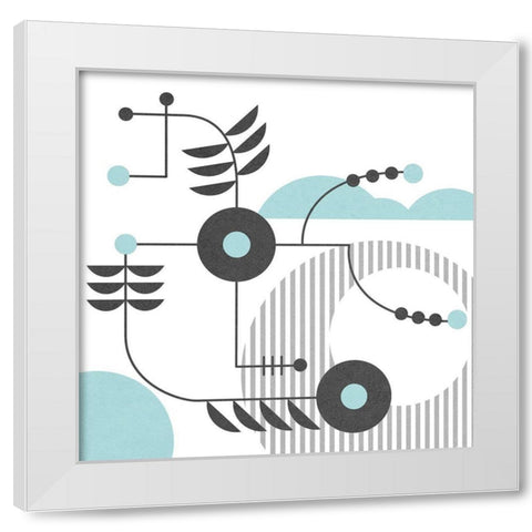 Disco III White Modern Wood Framed Art Print by Wang, Melissa