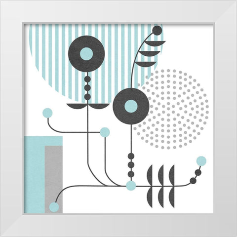 Disco VIII White Modern Wood Framed Art Print by Wang, Melissa