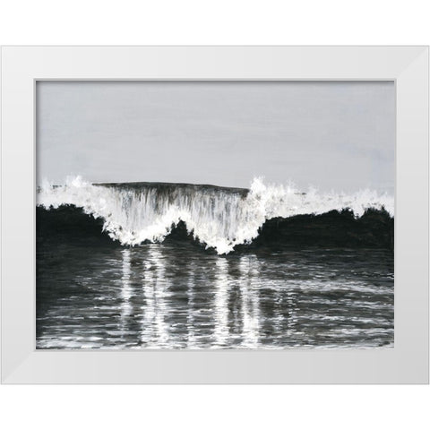Black And White Waves II White Modern Wood Framed Art Print by Willett, Michael