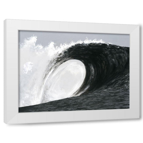 Black And White Waves IV White Modern Wood Framed Art Print by Willett, Michael