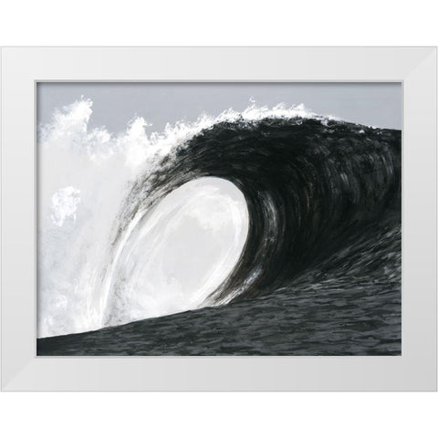 Black And White Waves IV White Modern Wood Framed Art Print by Willett, Michael
