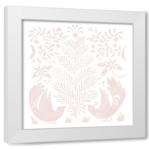 Otomi Inspired Christmas I White Modern Wood Framed Art Print by Popp, Grace