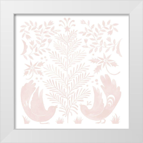 Otomi Inspired Christmas I White Modern Wood Framed Art Print by Popp, Grace