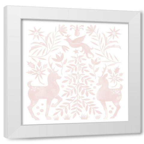 Otomi Inspired Christmas II White Modern Wood Framed Art Print by Popp, Grace