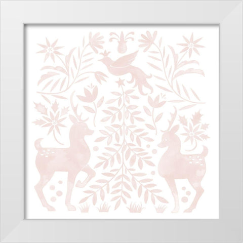 Otomi Inspired Christmas II White Modern Wood Framed Art Print by Popp, Grace