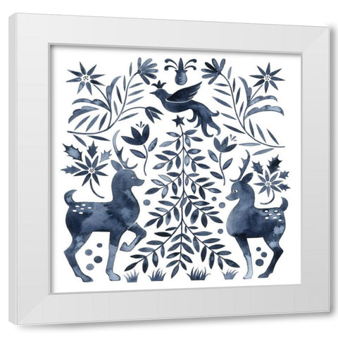 Otomi Inspired Christmas IV White Modern Wood Framed Art Print by Popp, Grace