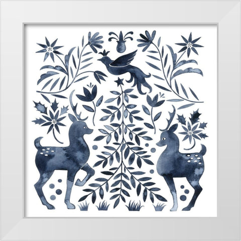 Otomi Inspired Christmas IV White Modern Wood Framed Art Print by Popp, Grace