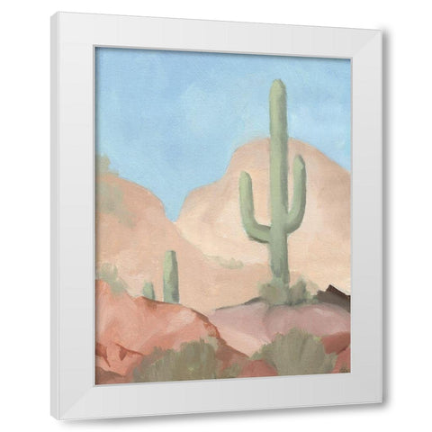 Sunny Saguaro I White Modern Wood Framed Art Print by Green, Jacob