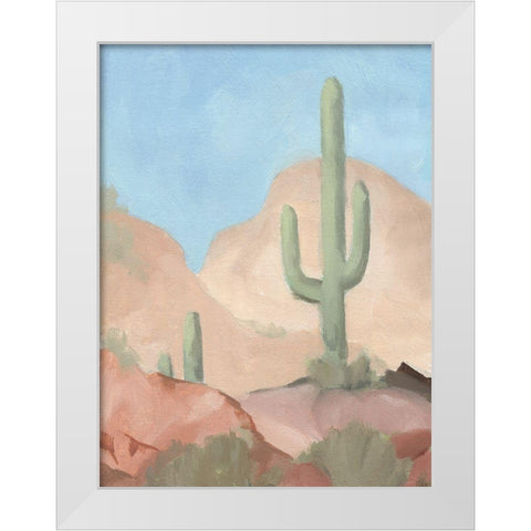 Sunny Saguaro I White Modern Wood Framed Art Print by Green, Jacob