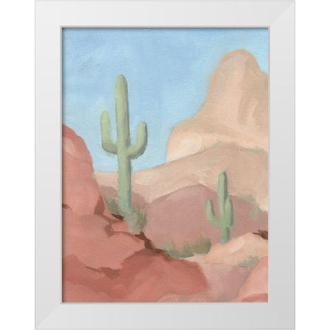 Sunny Saguaro IV White Modern Wood Framed Art Print by Green, Jacob