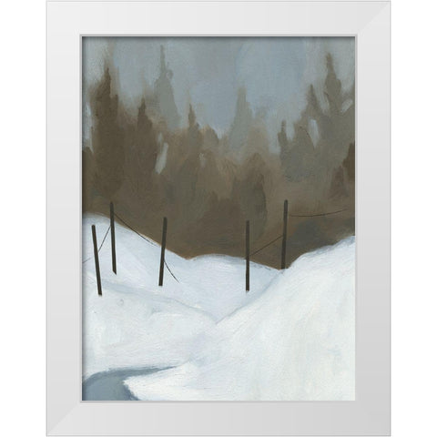 Deep Snow III White Modern Wood Framed Art Print by Green, Jacob