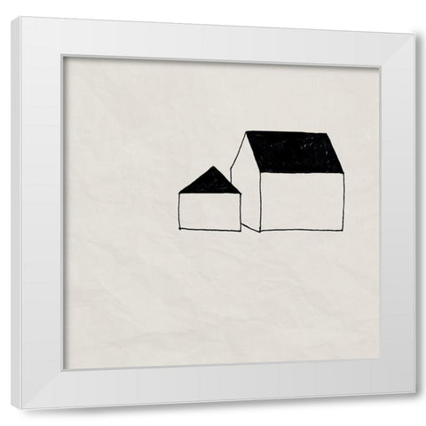 Simple Structures I White Modern Wood Framed Art Print by Green, Jacob