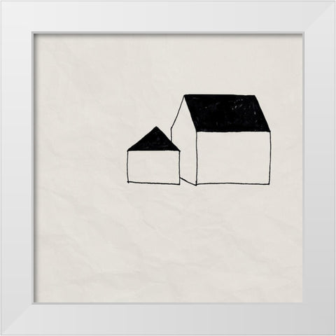 Simple Structures I White Modern Wood Framed Art Print by Green, Jacob