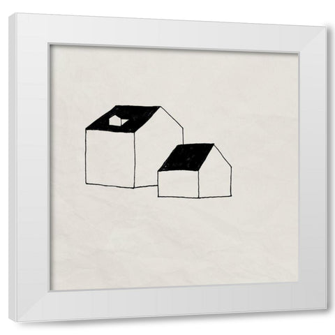 Simple Structures II White Modern Wood Framed Art Print by Green, Jacob