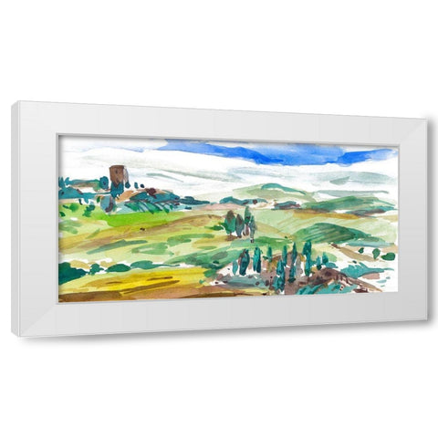 Vibrant Tuscan Landscape I White Modern Wood Framed Art Print by Wang, Melissa