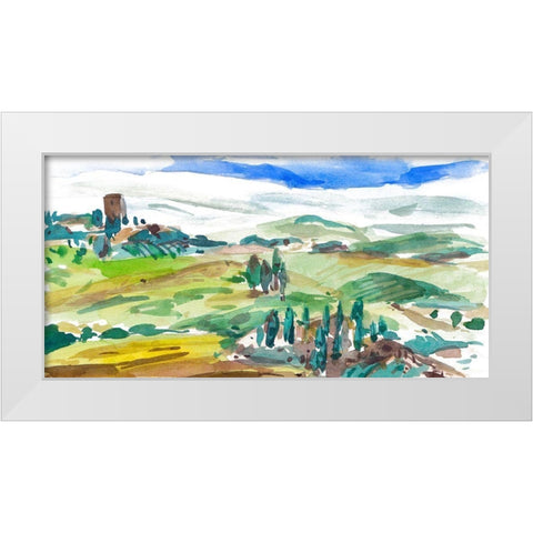 Vibrant Tuscan Landscape I White Modern Wood Framed Art Print by Wang, Melissa