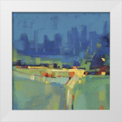 Suburban View II White Modern Wood Framed Art Print by OToole, Tim