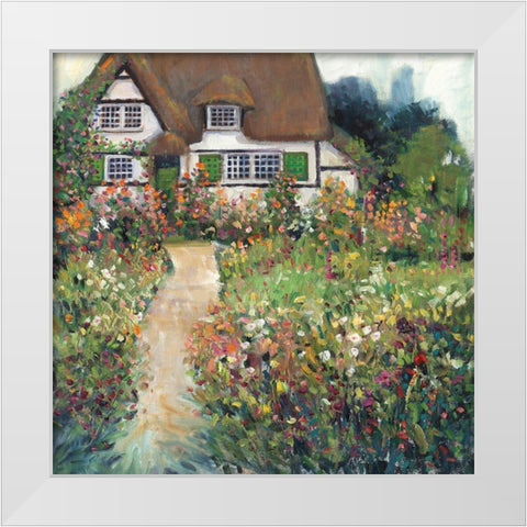 Garden Cottage II White Modern Wood Framed Art Print by OToole, Tim