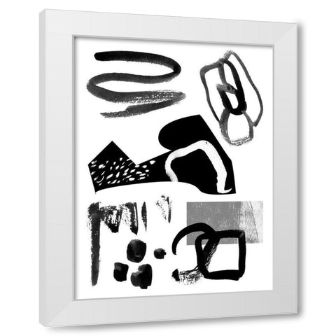 Memory Impressions VI White Modern Wood Framed Art Print by Wang, Melissa